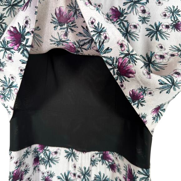 Maje River Optical Illusion Floral Short Sleeve Dress Small - Picture 6 of 16